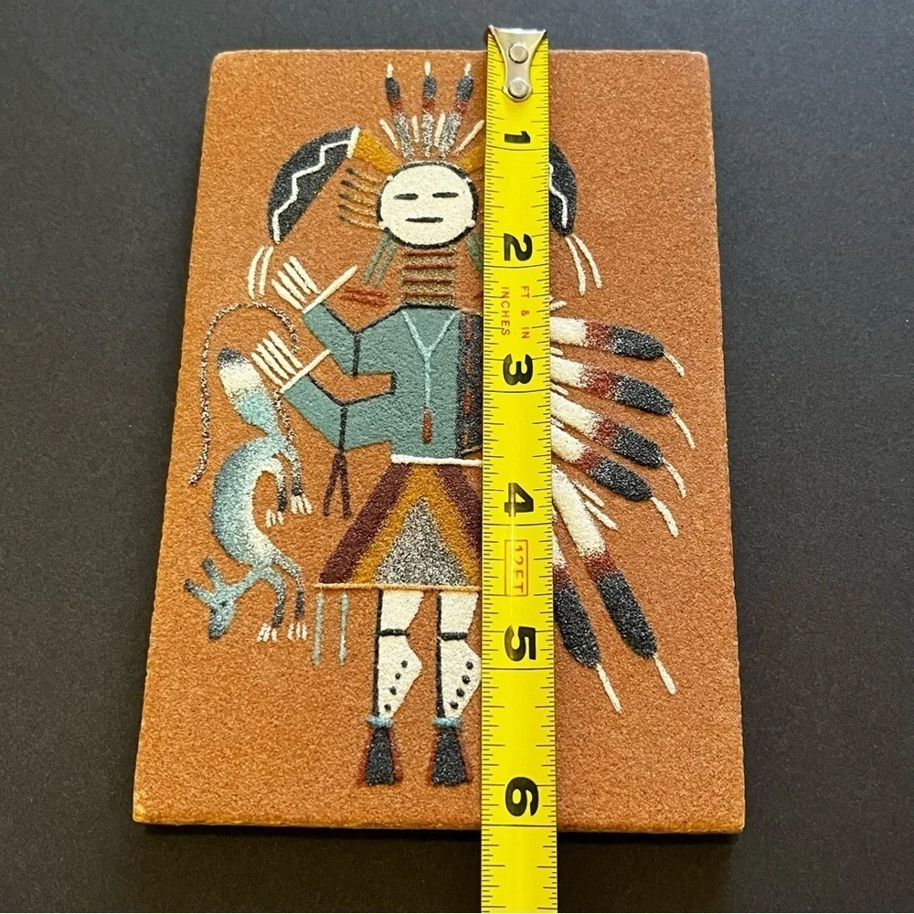 Navajo Sand Painting Hunchback Yei Native American Harvest Abundance Healing